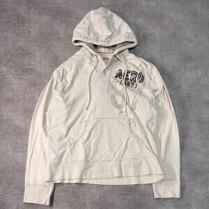 White Aeropostale Embroidered Graphic Hoodie